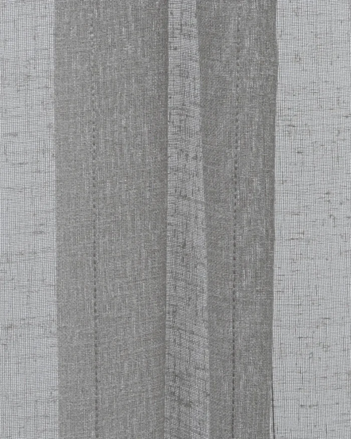 Mercer Striped Sheer Ripple Fold Curtains- Gray - Image 2