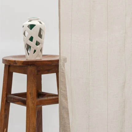 Curtains | Mercer Striped Sheer - Mocha - Curtain | Curtain Avenue