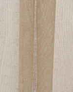Mercer Striped Sheer Ripple Fold Curtains- Sand - Image 2