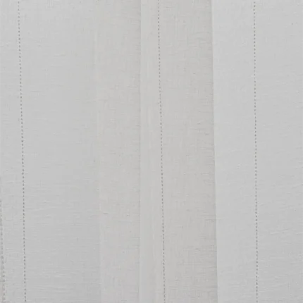 Curtains | Mercer Striped Sheer - Snow - Folded | Curtain Avenue