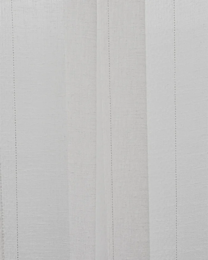 Mercer Striped Sheer Curtains - Snow - Image 2