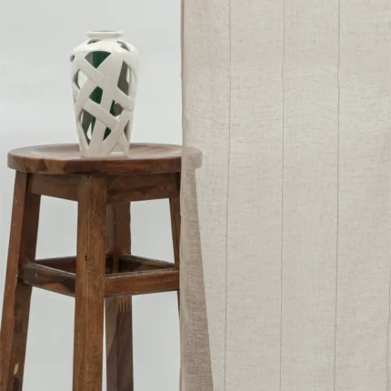 Curtains | Mercer Striped Sheer - Taupe - Curtain | Curtain Avenue