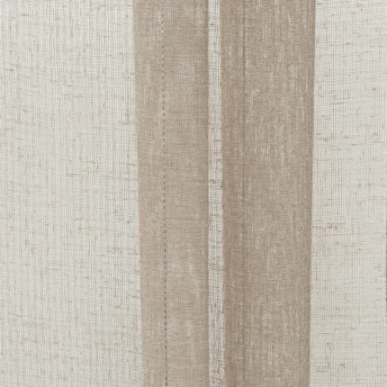 Curtains | Mercer Striped Sheer - Taupe - Folded | Curtain Avenue