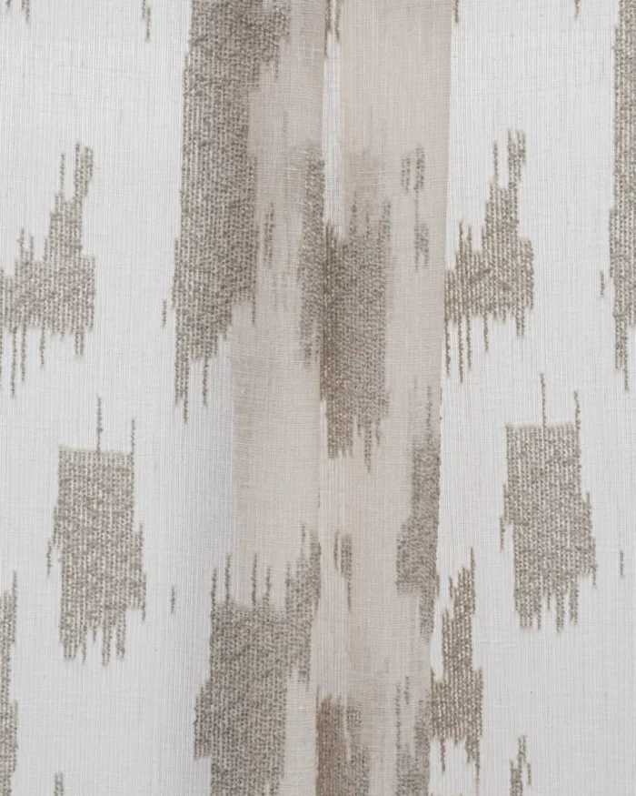 Oasis Slub Textured Sheer Curtains - Beige - Image 2