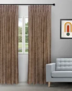 Only - Coffee/Gold Custom Curtains