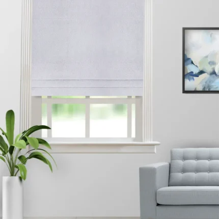 Roman Shades | Opus White -Roman Shade (Webp) | Curtain Avenue