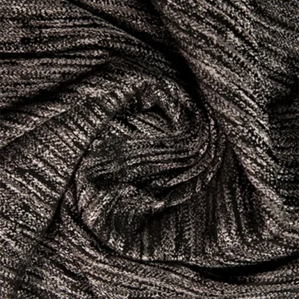 Ripple Fold Drapes | Oreo Black Grey - Folded (Webp) 2 | Curtain Avenue