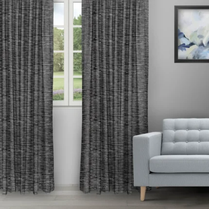 Ripple Fold Drapes | Oreo Black Grey - Ripple Fold image | Curtain Avenue