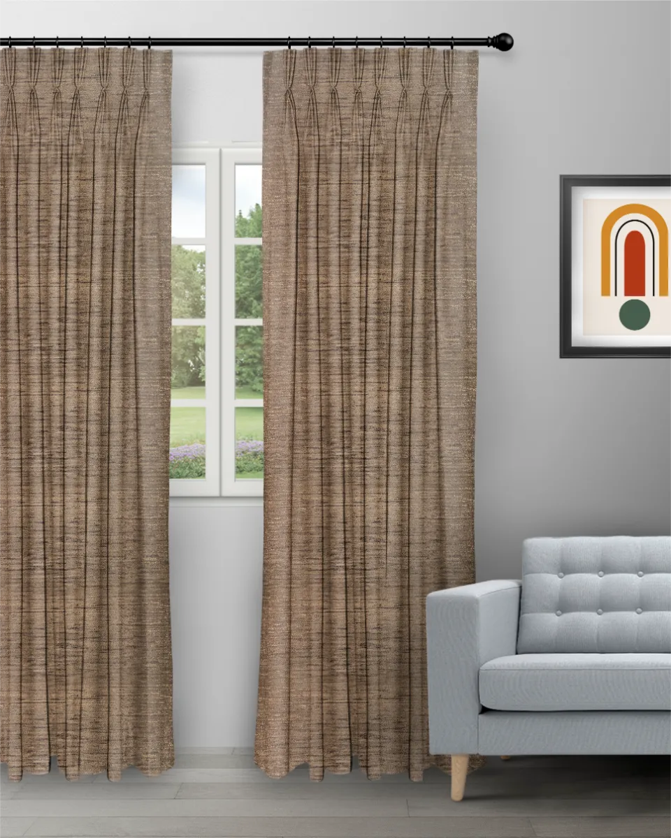 Oreo Coffee Gold - Curtain (Webp) Oreo - Coffee/ Gold Custom Curtains - Image 1