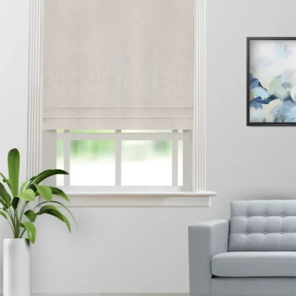 Roman Shades | Orlando Beige - Roman Shade (Webp) | Curtain Avenue