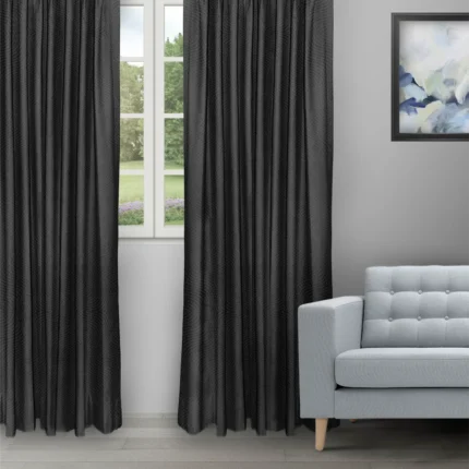 Ripple Fold Drapes | Orlando Black-Ripple Fold image | Curtain Avenue