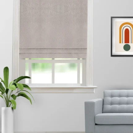 Roman Shades | Orlando Taupe - Roman Shade (Webp) | Curtain Avenue