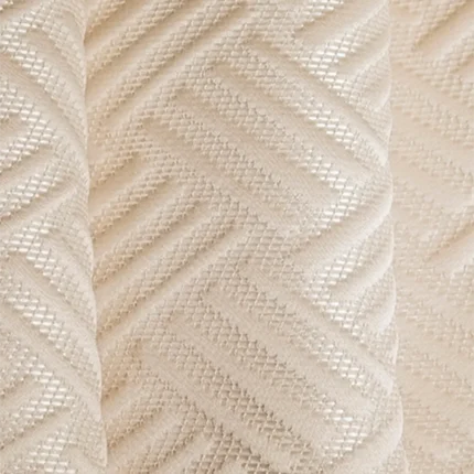 Ripple Fold Drapes | Sand Bubble Beige - Folded (Webp) | Curtain Avenue
