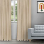 Sand Bubble - Beige Ripple Fold Drapes