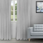 Sand Bubble - Light Gray Ripple Fold Drapes