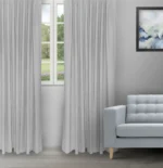 Sand Bubble - Light Gray Ripple Fold Drapes