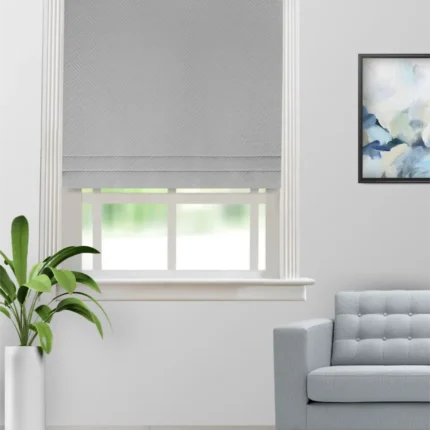 Roman Shades | Sand Bubble Light Gray - Roman Shade (Webp) | Curtain Avenue
