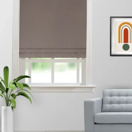Roman Shades | Sand Bubble Mocha - Roman Shade image | Curtain Avenue