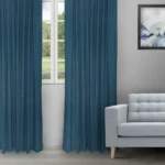 Sand Bubble - Navy Ripple Fold Drapes