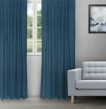 Sand Bubble - Navy Ripple Fold Drapes