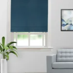 Sand Bubble - Navy Roman Shades