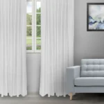 Sand Bubble - Snow White Ripple Fold Drapes