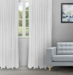 Sand Bubble - Snow White Ripple Fold Drapes