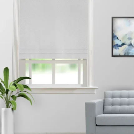 Roman Shades | Sand Bubble Snow White - Roman Shade (Webp) | Curtain Avenue