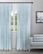Sand Texture - Aqua Custom Curtains