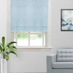 Sand Texture - Aqua Roman Shades