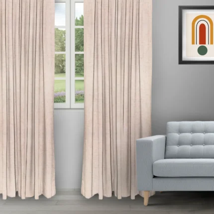 Ripple Fold Drapes | Sand Texture Beige - Ripple Fold image | Curtain Avenue