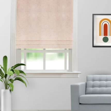 Roman Shades | Sand Texture Beige - Roman Shade (Webp) | Curtain Avenue