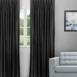 Sand Texture - Black Custom Curtains