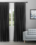 Sand Texture - Black Custom Curtains