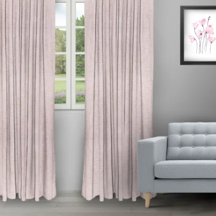 Ripple Fold Drapes | Sand Texture Blush - Curtain image | Curtain Avenue
