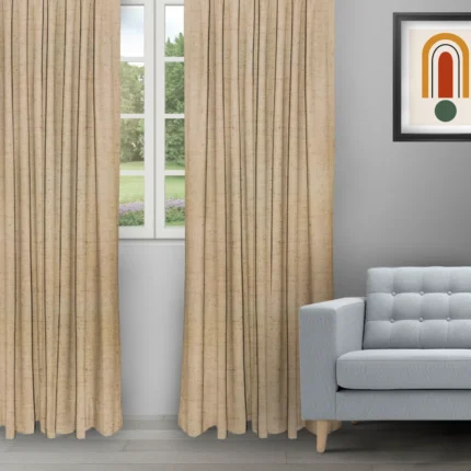 Ripple Fold Drapes | Sand Texture Gold - Ripple Fold image | Curtain Avenue