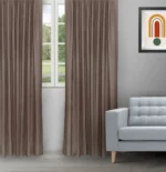 Sand Texture - Mocha Ripple Fold Drapes