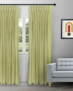 Sand Texture - Olive Green Custom Curtains