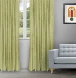 Sand Texture - Olive Green Ripple Fold Drapes