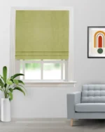 Sand Texture - Olive Green Roman Shades