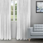 Sand Texture - Snow White Ripple Fold Drapes