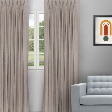 Curtains | Sand Texture Taupe - Curtain (Webp) | Curtain Avenue