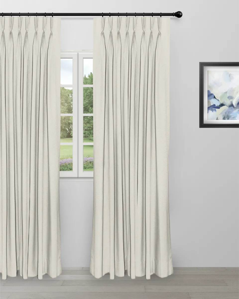 Swiss Dotted - Cream Curtain `