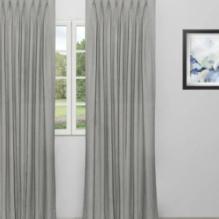 Swatches | Swiss Dotted - Gray Curtains | Curtain Avenue