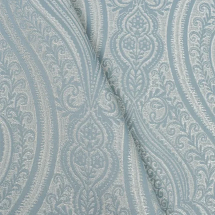 Swatches | Valerie - Dusty Blue Cross Fold | Curtain Avenue