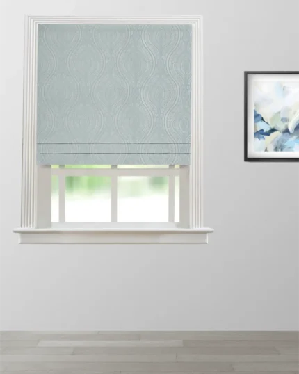 Roman Shades | Valerie - Dusty Blue Roman Shade | Curtain Avenue