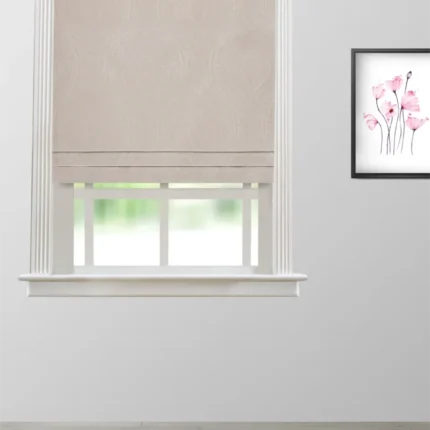 Roman Shades | Valerie - Powder Pink Roman Shade | Curtain Avenue