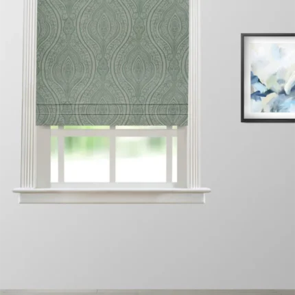 Roman Shades | Valerie - SeaFoam Roman Shade | Curtain Avenue