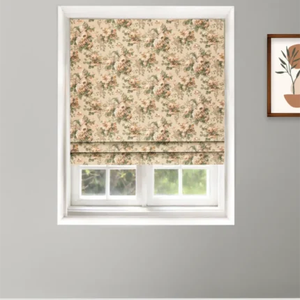 Roman Shades | Vintage Floral Collection - Beige - Roman | Curtain Avenue