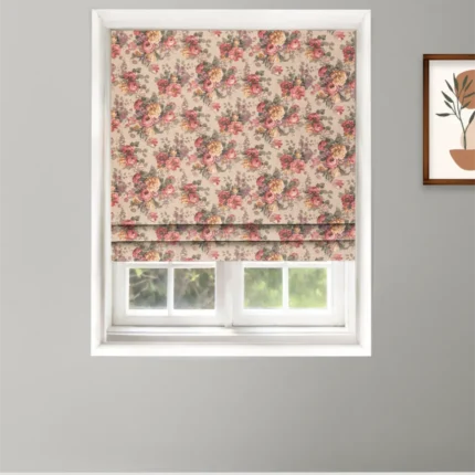 Roman Shades | Vintage Floral Collection - Misty Rose - Roman Shade | Curtain Avenue